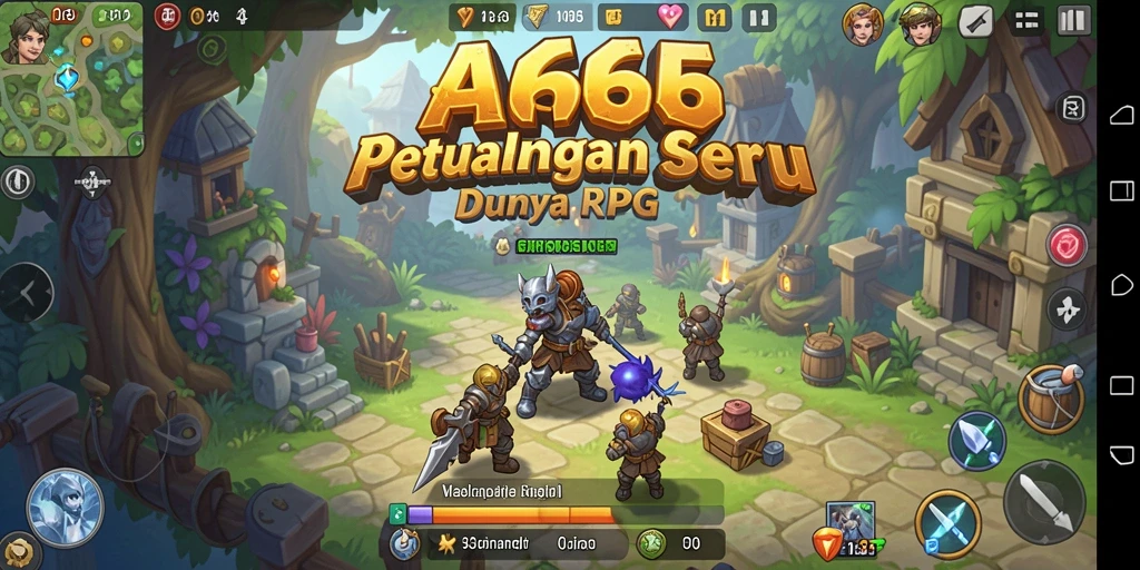 Gameplay seru RPG di dunia fantasi AA666.