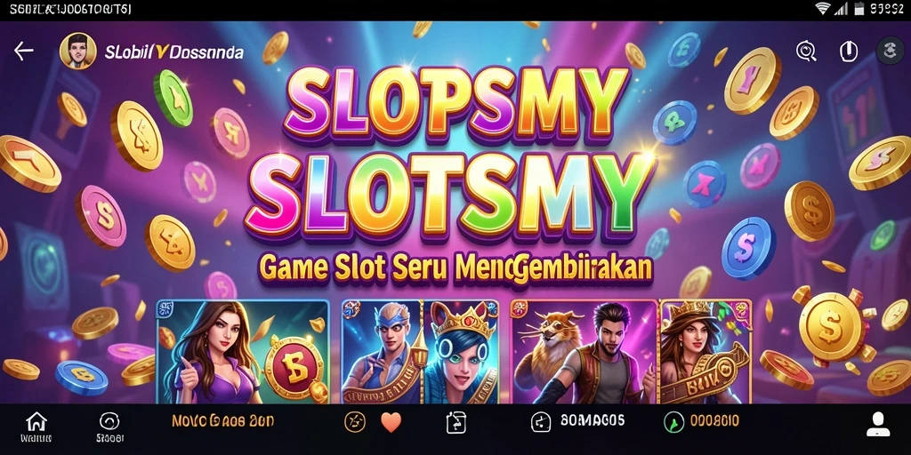Screenshot utama SLOTSMY menunjukkan gameplay slot yang seru.