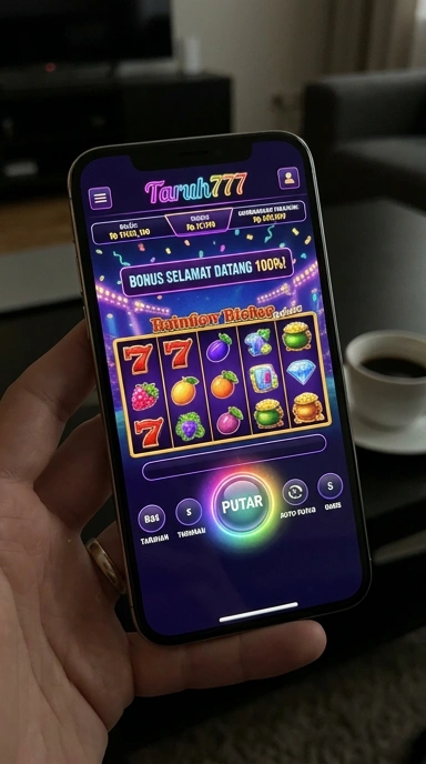 Tampilan antarmuka aplikasi taruh777 yang user-friendly.